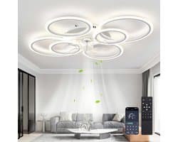 Plafondventilator met Dimbare LED Verlichting en 6 Snelheden, 100cm — afbeelding 1