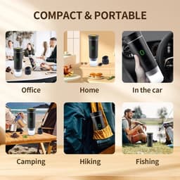 Allero Draagbare Capsule Koffiemachine - Draagbare Espresso Machine - Koffiemaatje - Portable Espresso Machine - 3-in-1 - — thumbnail 2
