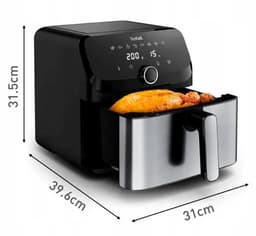 Tefal Easy Fry Mega EY855D heteluchtfriteuse 7,5 liter zwart roestvrijstaal digitale airfryer voor 8 personen — thumbnail 8