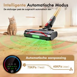 Hiaonyx steelstofzuiger - 9-in-1 steelstofzuiger draadloos - 75000pa - Met dierenborstel - LED Groene Stofdetectielamp - Geschikt voor Tapijten - Harde Vloeren en Dierenharen - 2-liter stofopvangbox - Paars — thumbnail 3