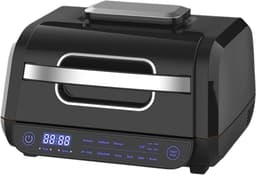 Sensova - 8-in-1 Airfryer Grill 8 Liter met Touchscreen - Elektrische Heteluchtfriteuse en Grill in Één voor Gezond en Rookvrij Koken - 360° Luchtcirculatie - Inclusief Grillrooster, Frituurmand en Kookpan - RVS Behuizing — thumbnail 1