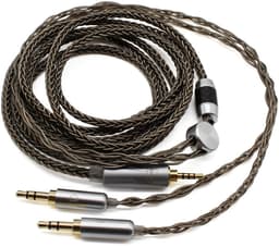 Silver-Plated Hoofdtelefoon Kabel Upgrade 2.5mm naar Dubbele 3.5mm Audio-kabel 1.8M — thumbnail 4