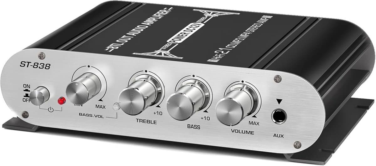 2.1 Kanaals Bluetooth Mini Stereo Versterker met Hoofdtelefoonaansluiting - Krachtige Hi-Fi Audio — afbeelding 1