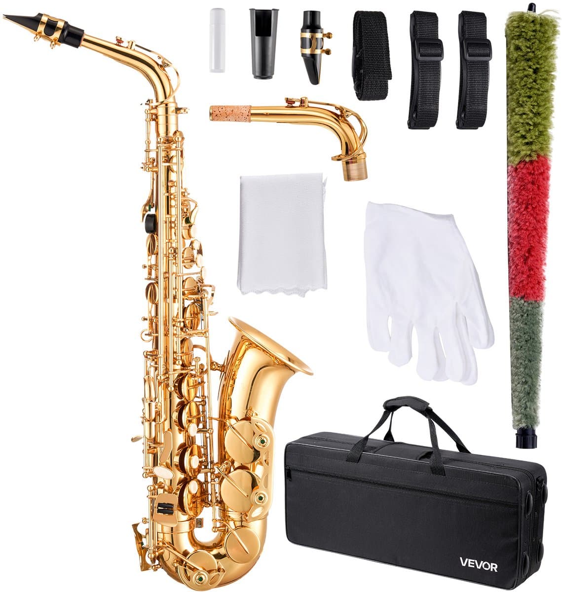 VEVOR Altsaxofoon E Majeur 23 Toetsen Sax Beginnersset met Koffer, Riem en Mondstuk — afbeelding 1