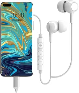 Rixus RXHD56CW USB-C Wired Earbud With Microphone White — thumbnail 3