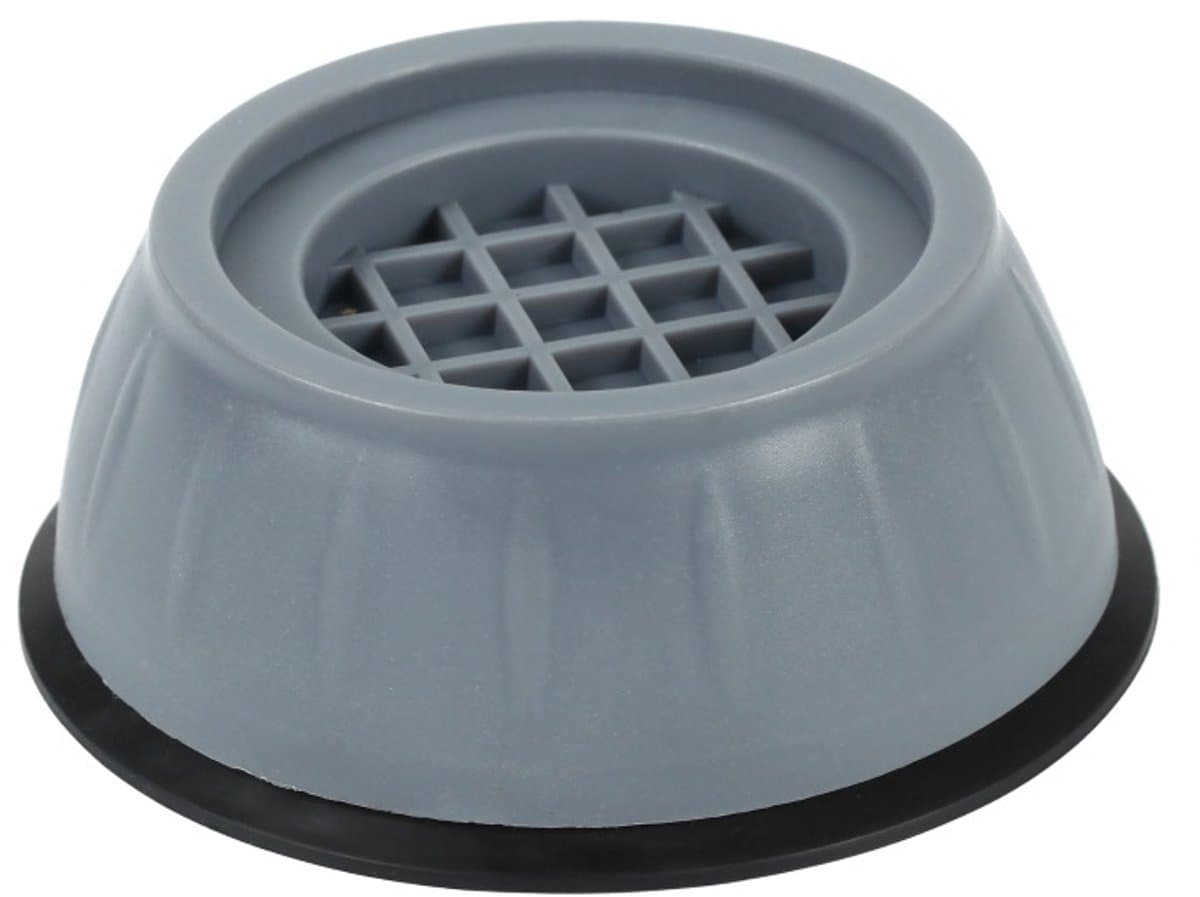 Vierdelige set voetjes voor wasmachines, schokdempers, universele schokdempers voor wasmachines en drogers met rubberen basis, anti-vibratie en antislip voetjes voor wasmachines (4 cm hoog, 5 cm binnendiameter). — afbeelding 1
