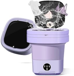 Allero Mini Wasmachine - Draagbare Wasmachine - Draagbare Droger - 2-in-1 - 11 Liter - Opvouwbaar - Paars - Zacht Geluidsniveau — thumbnail 1
