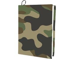 Boekomslag Rekbaar - Boekbeschermer Nylon - Boeken Beschermen - Wasbaar Herbruikbaar - 25x40 cm - Legergroen