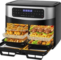 Airfryer XXL - Dubbele Mand Airfryer - keukentool — thumbnail 1