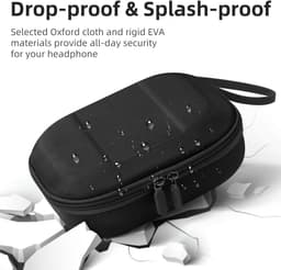 Hoofdtelefoon Hardcase - Headset Reistas - Bescherming Onderweg - Spatwaterdicht Valbestendig - 27x22.5x7.3 cm - Zwart — thumbnail 5