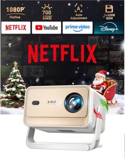 Gimbal N6Pro Smart Beamer - 710 ANSI Lumen - Roteerbare Projector (Plafond/Muur) - Native 1080P Full HD & 4K Support - WiFi 6 - Android 13 — thumbnail 1