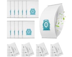 12 stuks stofzuigerzakken compatibel met Miele TU Guard L1 / Guard S1 serie/ CO Guard M1 stofzuiger-4 motorfilters-4 Airclean uitlaatfilters.