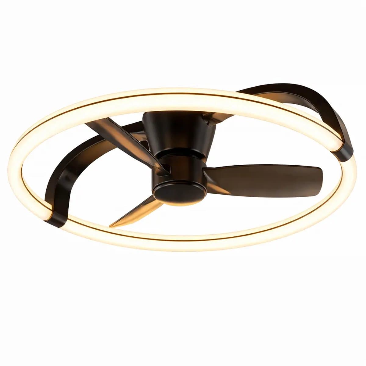 REALITY STOCKHOLM - Plafondventilator - Zwart mat - incl. 1x SMD 37 W - Licht apart schakelbaar - Afstandsbediening - Dimbaar - Traploos instelbare lichtkleur - Niet externe dimmerbaar - Timer - Zomer- en wintermodus - 6 snelheidsniveaus — afbeelding 1