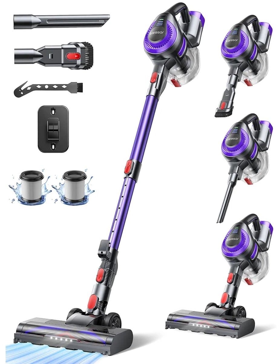 House of Balance SteelStofzuiger - Sterke Zuigkracht - Draadloos - 45 Minuten - incl Accessoires - Stofzuiger - Draadloze Stofzuiger — afbeelding 1