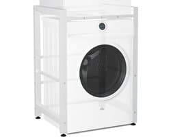 CLP Medina Wasmachinerek - Wasmachine verhoger - Wasmachine Sokkel - Universele Wasmachine Onderstel - Voor 2 huishoudelijke apparaten wit