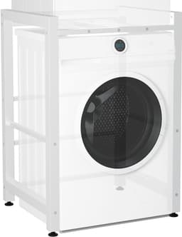 CLP Medina Wasmachinerek - Wasmachine verhoger - Wasmachine Sokkel - Universele Wasmachine Onderstel - Voor 2 huishoudelijke apparaten wit — thumbnail 1
