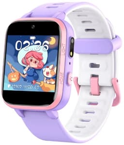 West Watch Kinder Smartwatch WERKT ZONDER APP Cloud (6-10 jaar) - Spelletjes- Stappenteller- Camera - Model River - Paars/Roze — thumbnail 1