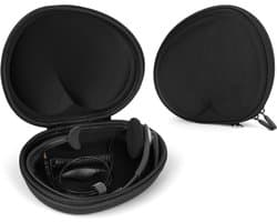 Allecto- Vervangende Draagtas voor Hoofdtelefoon - Stereo Headset Beschermhoes - Compatibel met diverse modellen - Zwarte Hardcase - Headphone Opbergtas - Logitech, Plantronics, Jabra Geschikt - Zwart Model - Harde Beschermhoes — afbeelding 1