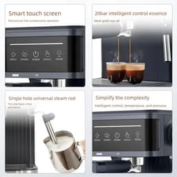 LUMÈ STORE Espressomachine – Koffiezetapparaat – Cappuccino Machine – Latte – Melkopschuimer – Semi Automatisch – 1,8L – Zwart — thumbnail 4