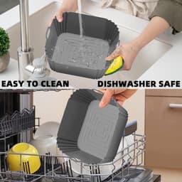 Crispi Accessoires Gescht voor Ninja CRISPi FN101EU, 2 stuks, siliconen vorm voor Ninja Crispi accessoires, 3,8 l en 1,4 l, herbruikbare siliconen vorm voor Airfryer, Ninja Crispi Accessoires — thumbnail 2