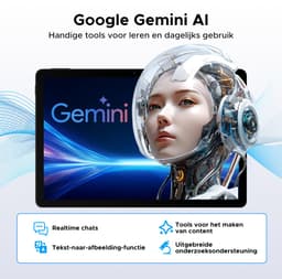 Aorlym P11 Tablet - 48GB RAM+128GB ROM/TF 2TB - Android 16 - 11 inch tablet 90Hz - T7250 - 8800mAh - 13MP+5MP - Gemini AI - Widevine L1 - Face ID - 5G WIFI - Dubbele luidsprekers - Pen, toetsenbord, muis - Grijs — thumbnail 6
