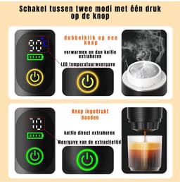 Nexvo® Draagbare Koffiemachine - Blender To Go - Draagbare Blender - Zwart - 28cm x 9cm x 9cm — thumbnail 5