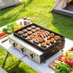 Outsunny Gasgrill - Roestvrij staal, metaal - 62 x 49 x 23 cm - Zwart — thumbnail 5