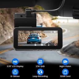 Auto Dashcam 2.5K QHD met 3.4 inch IPS Scherm — thumbnail 4