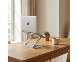 Studio Basique® Laptop Standaard – 360° Verstelbaar & Opvouwbaar – Ergonomisch Werken op Ooghoogte – Stabiele Aluminium Laptop Houder – Geschikt voor 10-17 inch