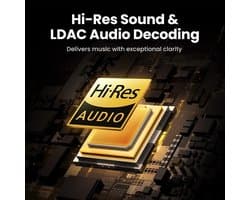 hoofdtelefoon 43dB - Keuze Draadloze Bluetooth - Hybride Actieve ruisonderdrukking Hi-Res LDAC 75H Ruimtelijk Audio Headset Oortelefoon