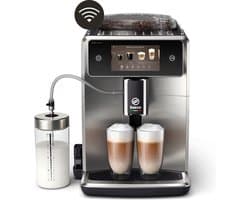 Saeco Xelsis Deluxe SM8785/00 - Espressomachine - Koffiemachine met bonen - 22 Soorten Warme Drankjes - Zwart / Zilver - + AquaClean Filter