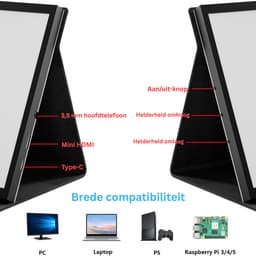 DailySupplies® Portable Monitor - Draagbare Scherm - 10.1 Inch — thumbnail 2