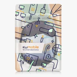 kwmobile hoes geschikt voor Sony WH-CH520 / WH-CH510 / MDR-ZX110 - 21,5 x 16 cm - Beschermhoes voor headset in Sterrenhemel aan meer design - Van neopreen - Met print — thumbnail 9