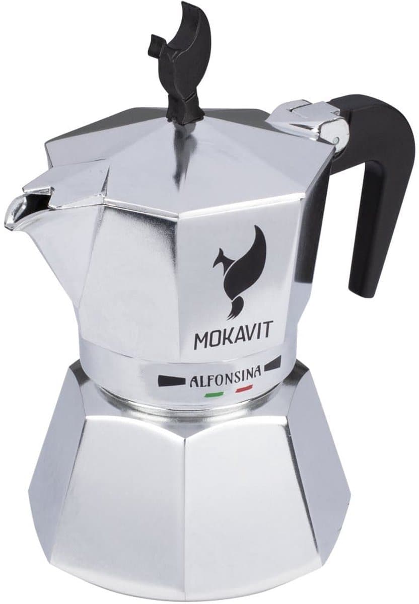 Percolator - Mokavit Alfonsina One – Italiaanse design Moka koffiezetter – 3 kopjes – Geschikt voor gas, vitro en inductie — afbeelding 1