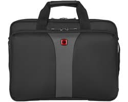WENGER Laptoptas Business tas met laptopvak Legacy 16'' Double-Gusset Laptop Briefcase Black / Grey Zwart