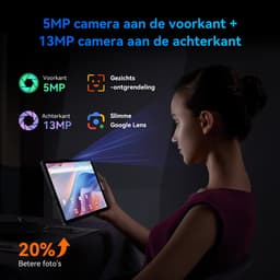 KINGRID T90 Tablet - 11 inch - 24GB RAM+128GB ROM - 8000mAh - Android 16 - Gaming Tablet - Met Toetsenbord - Hoes - Stylus - Muis - Gemini AI - Widevine L1 - GPS - Grijs — thumbnail 6