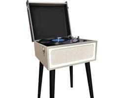 Thuys – Platenspeler Met Speakers – Ingebouwde – Retro – 36 x 39 x 23cm – Zwart