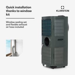 Klarstein mobiele airconditioner met luchtafvoerslang, 5-in-1 airconditioner, ventilator, luchtontvochtiger, luchtreiniger & nachtmodus, app-bediening, kleine & draagbare airconditioner voor thuis & op kantoor, 10000 BTU,9 kW voor 49 m² 50 dB — thumbnail 10