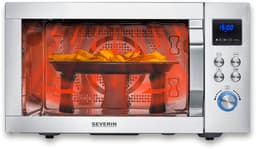 Severin MW 7918 CrispyWave Magnetron – 4-in-1 – Grill – Heteluchtfriteuse – Oven – 230°C – Pizzaplaat – RVS — thumbnail 3