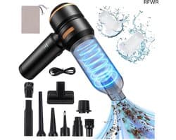 RFWR® Draadloze Handstofzuiger met 20000Pa Zuigkracht – Mini Stofzuiger voor Auto, Huis en Keuken