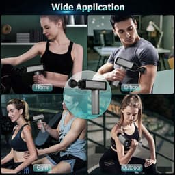 RFWR® Massagepistool voor spierpijnverlichting met 30 snelheden en 6 massagekoppen — thumbnail 2