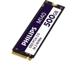 Philips M.2 NVMe SSD 500GB – Tot 3500MB/s – PCIe 3.0 – Supersnelle Interne SSD – Laptop, Desktop & PC Gaming