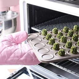 Extra dikke hittebestendige ovenwanten (1 paar) - Voor ovens, airfryers en hete pannen - Anti-verbranding - Roze — thumbnail 3