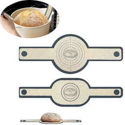2 stuks Bakmat voor Nederlandse Oven-Lange Handvatten Deeg Mat-Broodslinger-sling bakmat-Siliconen- Broodbakmat-voor airfryer, oven en magnetron — thumbnail 1
