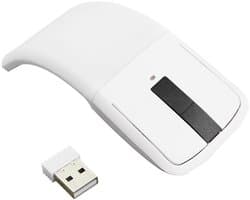 Draadloze muis, opvouwbare muis, touchmuis, USB-muis voor Microsoft-muis, foto-elektrische muis + touch-scroller, Arc Mouse-muizen met USB-ontvanger voor pc/laptop/MacBook/Smart TV (wit)