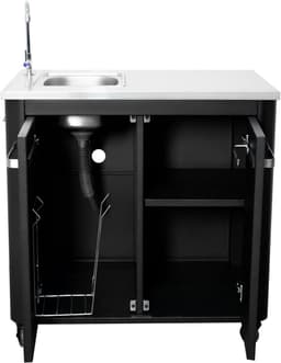 Cozze® Outdoor Kitchen - Buitenkeuken Spoelmodule - Met Gootsteen & Kraan - RVS Werkblad - 90 cm — thumbnail 4