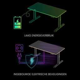 Elektrisch verstelbaar bureau voor kinderen en jongeren 120x60 cm – hoogte 55–81 cm, Ultradesk PULSAR, in hoogte verstelbaar kinderbureau, groeit mee met kind, ergonomisch studiebureau, wit — thumbnail 5