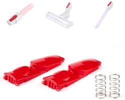2-pack reinigingskop clip vergrendelknop, Geschikt voor Dyson V7 V8 V10 V11 V15 stofzuiger verlengstang clip knop, stangbuis met veer/verlichtingstool knop