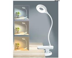 RFWR® Klemlamp voor bed - Dimbare leeslamp met aanraaksensor en 3 modi - LED nachtlamp voor kinderen