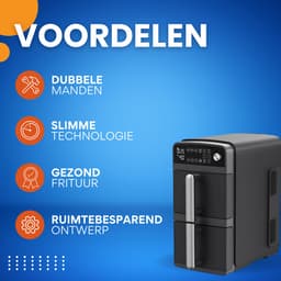 Mini oven - Grill rooster - Bakplaat - Airfryer - Voor Gezond en Snel Koken - Met 11 Programma’s - 1800W, LED-scherm, 5 Accessoires Inclusief Draaispit & Receptenboek — thumbnail 2